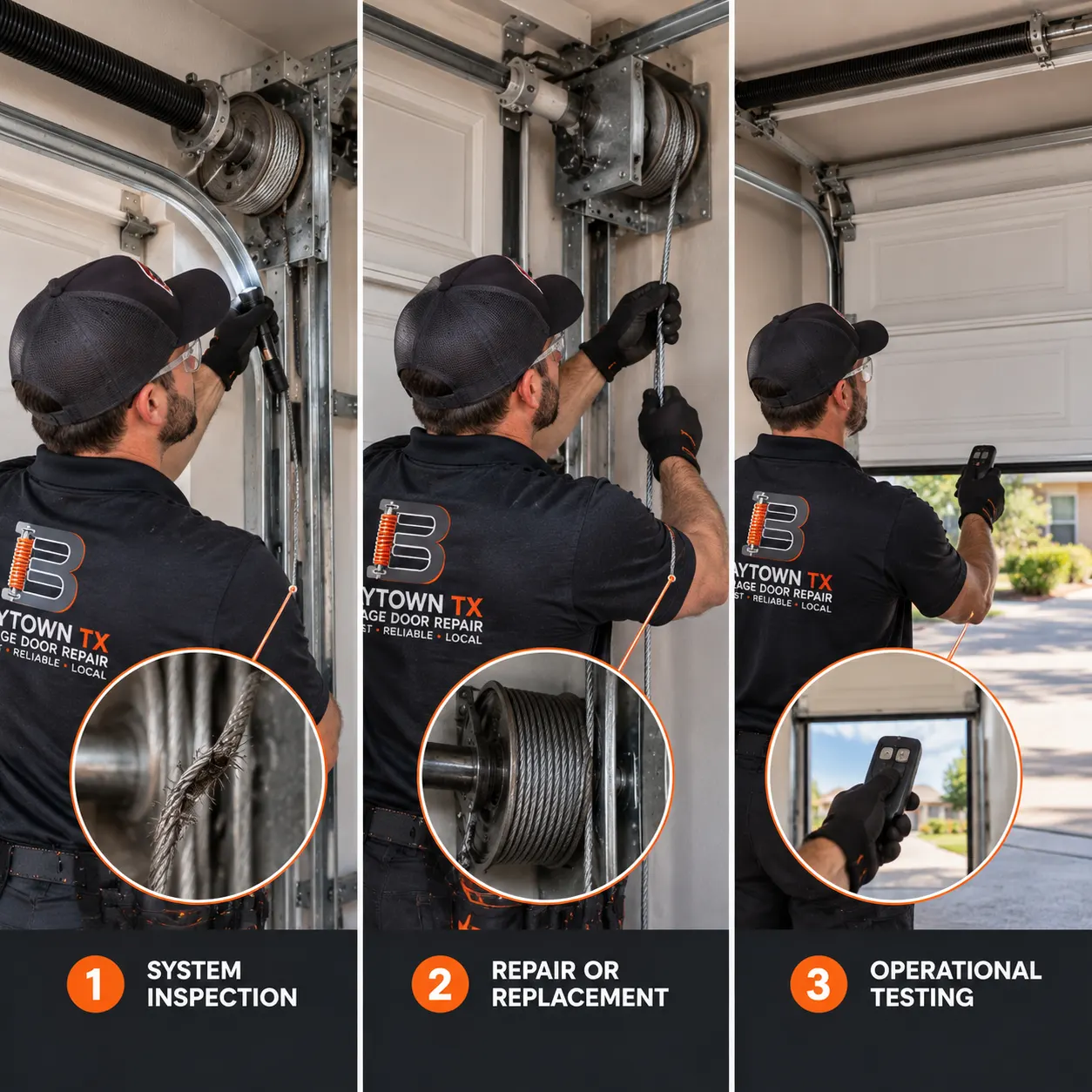 Cable inspection, replacement and testing stages