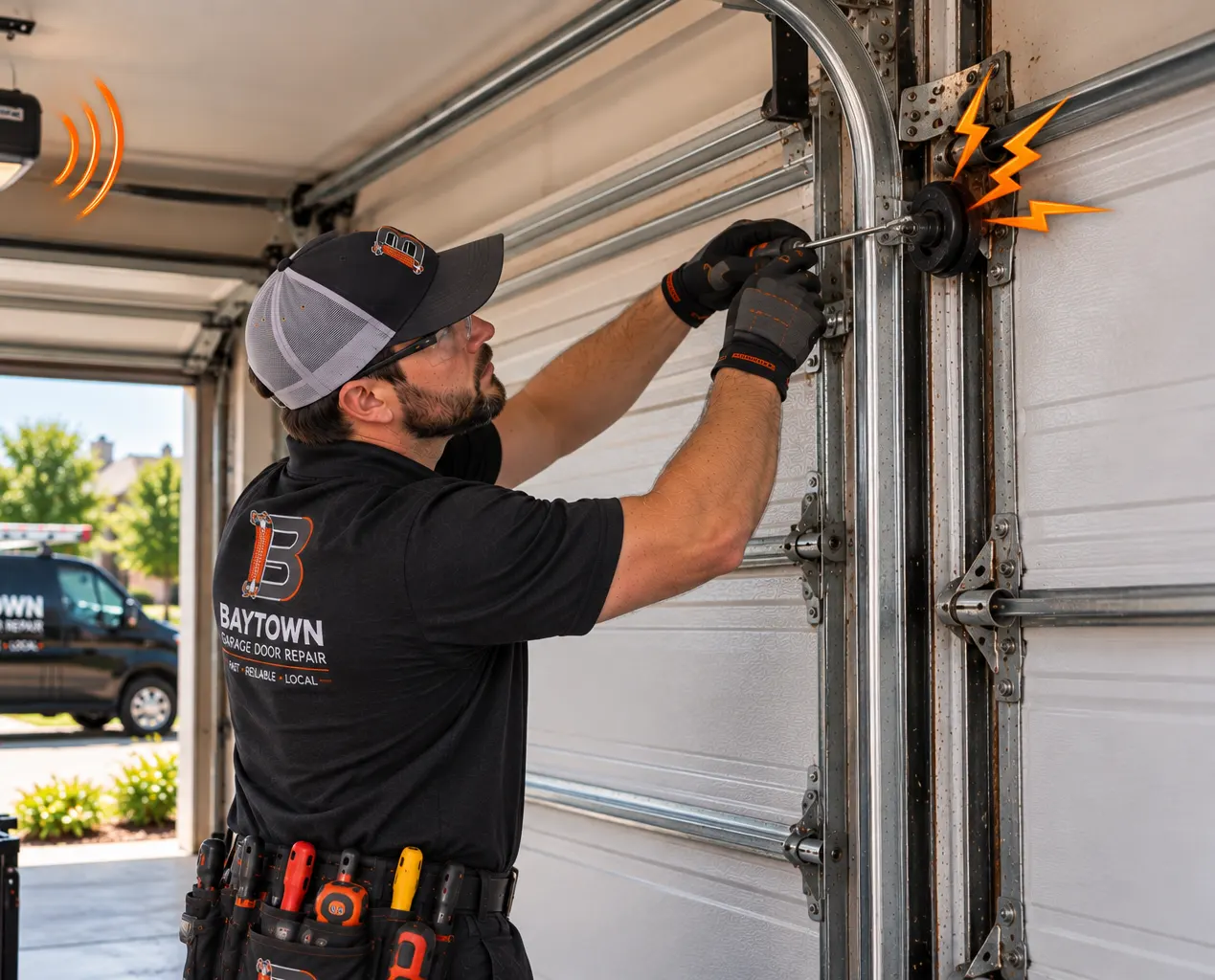 Door hardware inspection with noise graphics