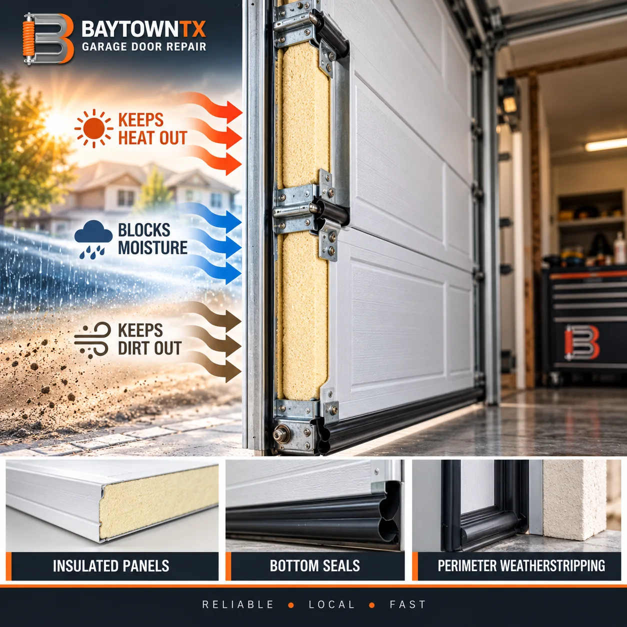 Insulation and Weather Sealing garage doors